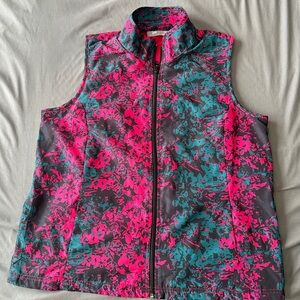 Lee Pink and Teal Patterned Vest